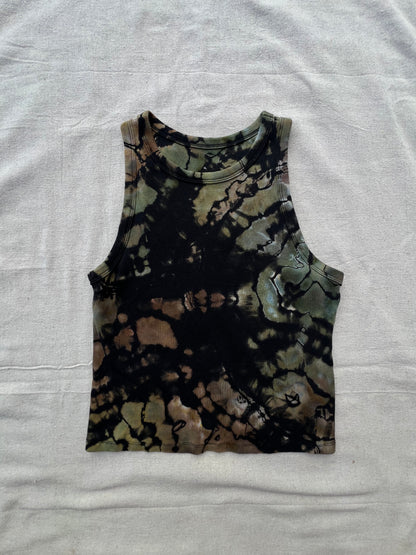 L women's camo geode cropped tank