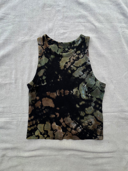 L women's camo geode cropped tank