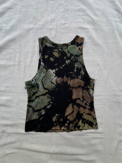 L women's camo geode cropped tank