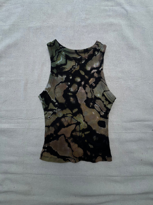 XS women's camo geode cropped tank