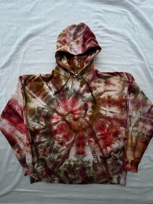 L unisex ice dyed hoodie