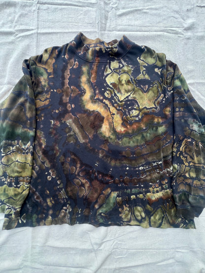 XXXL Geode Mock Turtleneck Long Sleeve T-shirt